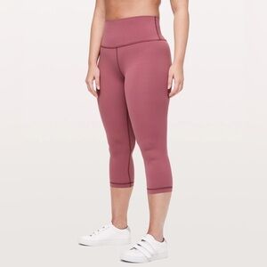 -new- Lululemon athletica align high-rise crop pant 21” in misty merlot
